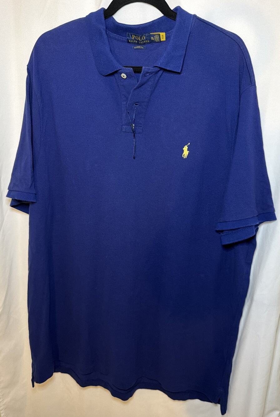 Polo Ralph Lauren Classic Fit Soft Touch Cotton Polo in Blue 2XLT NWOT